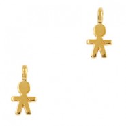 DQ Metalen bedel Jongen 14x7mm Goud